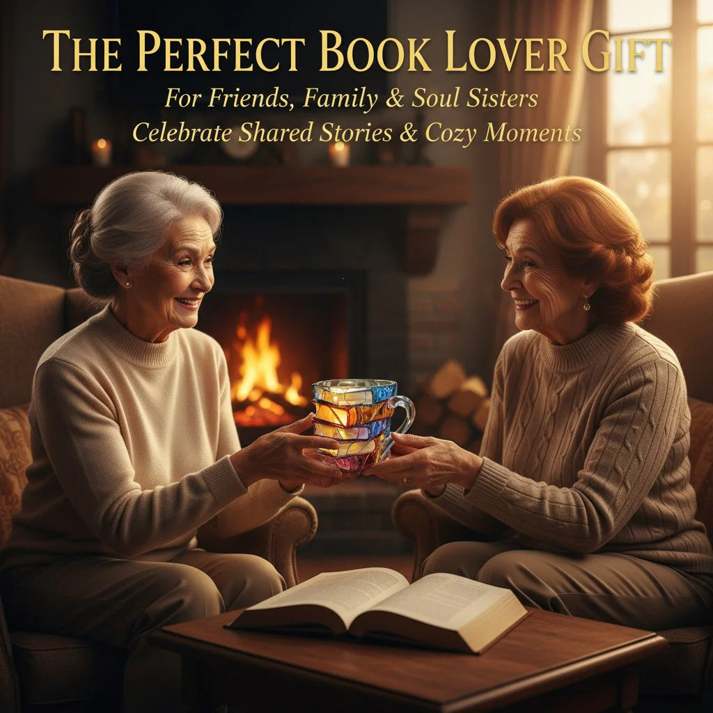 Kubek z witrażem Artisan Book Stack