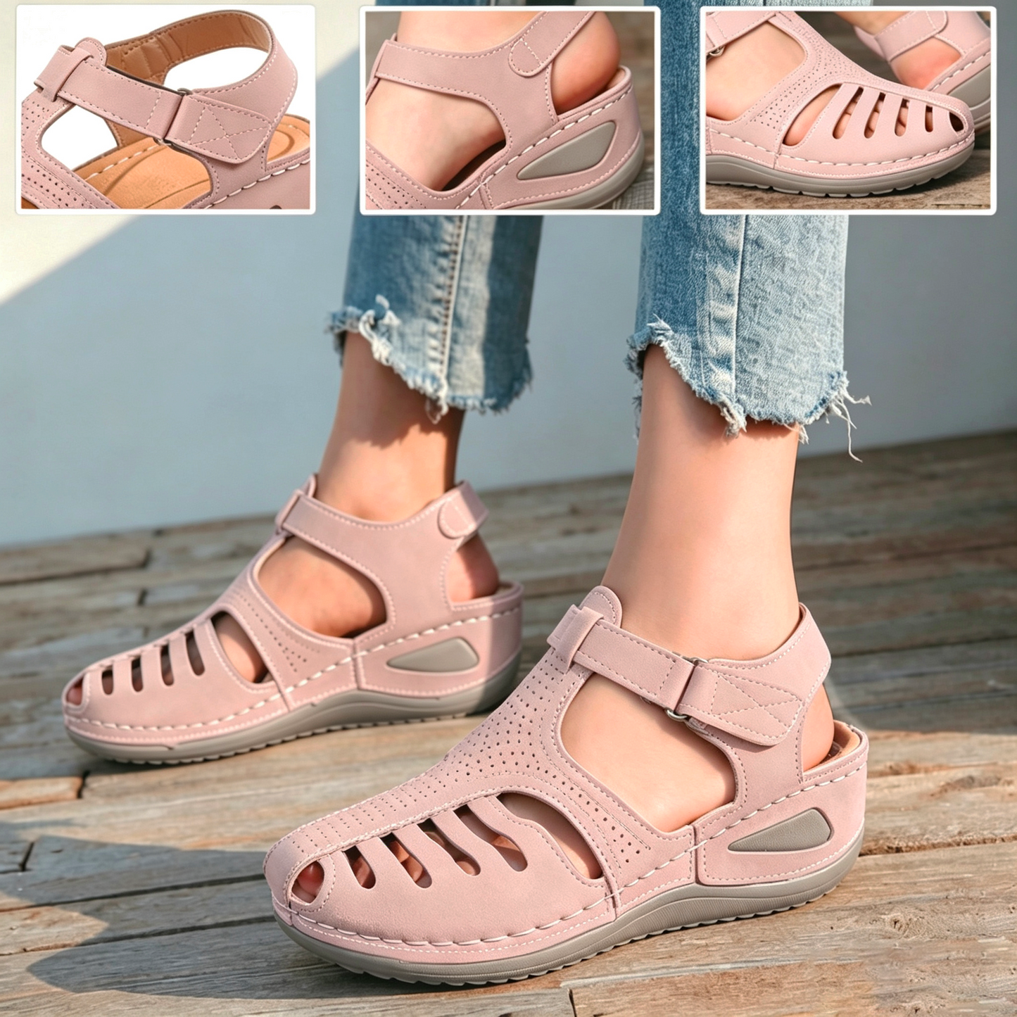 Ortopedické boty SHELLSEN® [🔥50% sleva🎁] Letní sandály | Prodyšný design | Chladivé a pohodlné | Ulevuje od bolesti nohou ✅