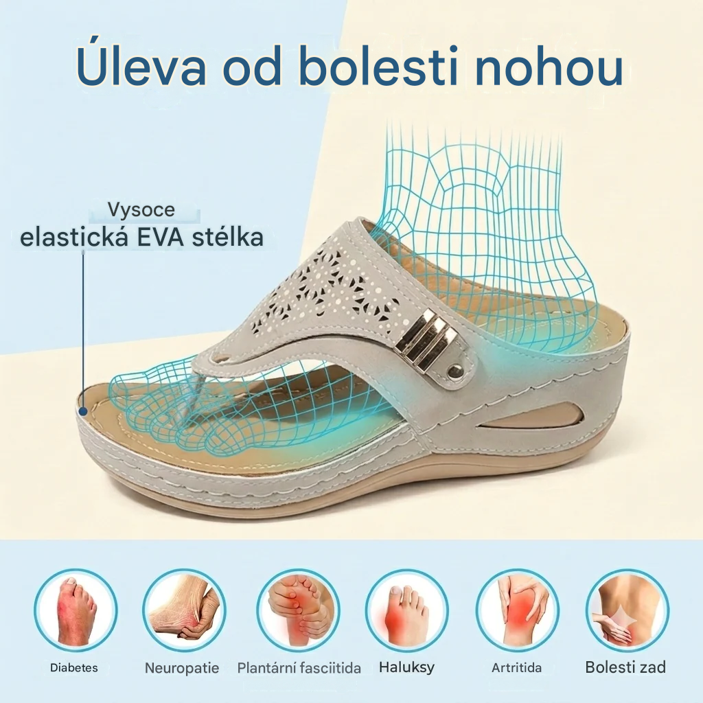 (🔥Letní speciál 50% sleva) Klasické letní dámské ortopedické sandály, které kombinují oporu a prodyšnost✅ Jsou chladivé a pohodlné na nošení ~ Chůze je snazší a pohodlnější.