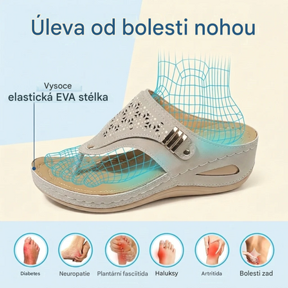 (🔥Letní speciál 50% sleva) Klasické letní dámské ortopedické sandály, které kombinují oporu a prodyšnost✅ Jsou chladivé a pohodlné na nošení ~ Chůze je snazší a pohodlnější.