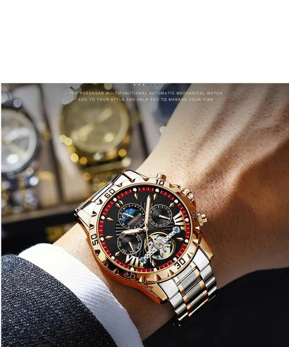 🌟 Mechanikus vízálló karóra: Zafírüveg + 30 méteres vízállóság, Minden alkalomra!