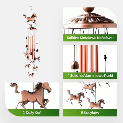 🔔 Handmade Copper Animal Wind Chime: Lucky Symbol + Calming Sound! ✨