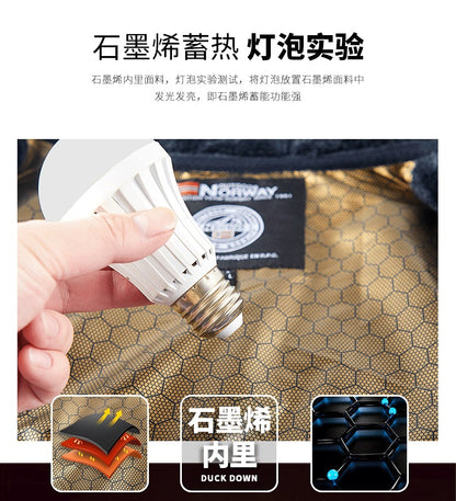 ❄️ Férfi Grafén Kabát: Ultrameleg & Stílusos Télre! ❄️