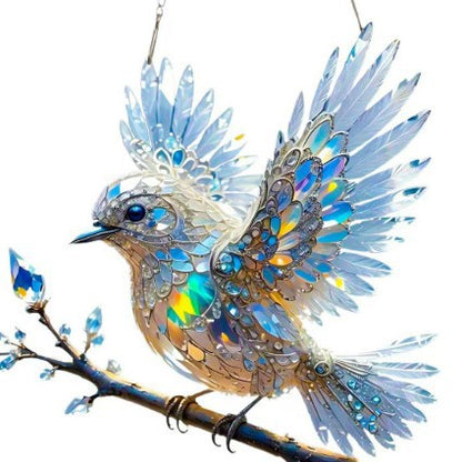 🌟 Otthon Déko: Nyugtató Madár + Kristály Fény