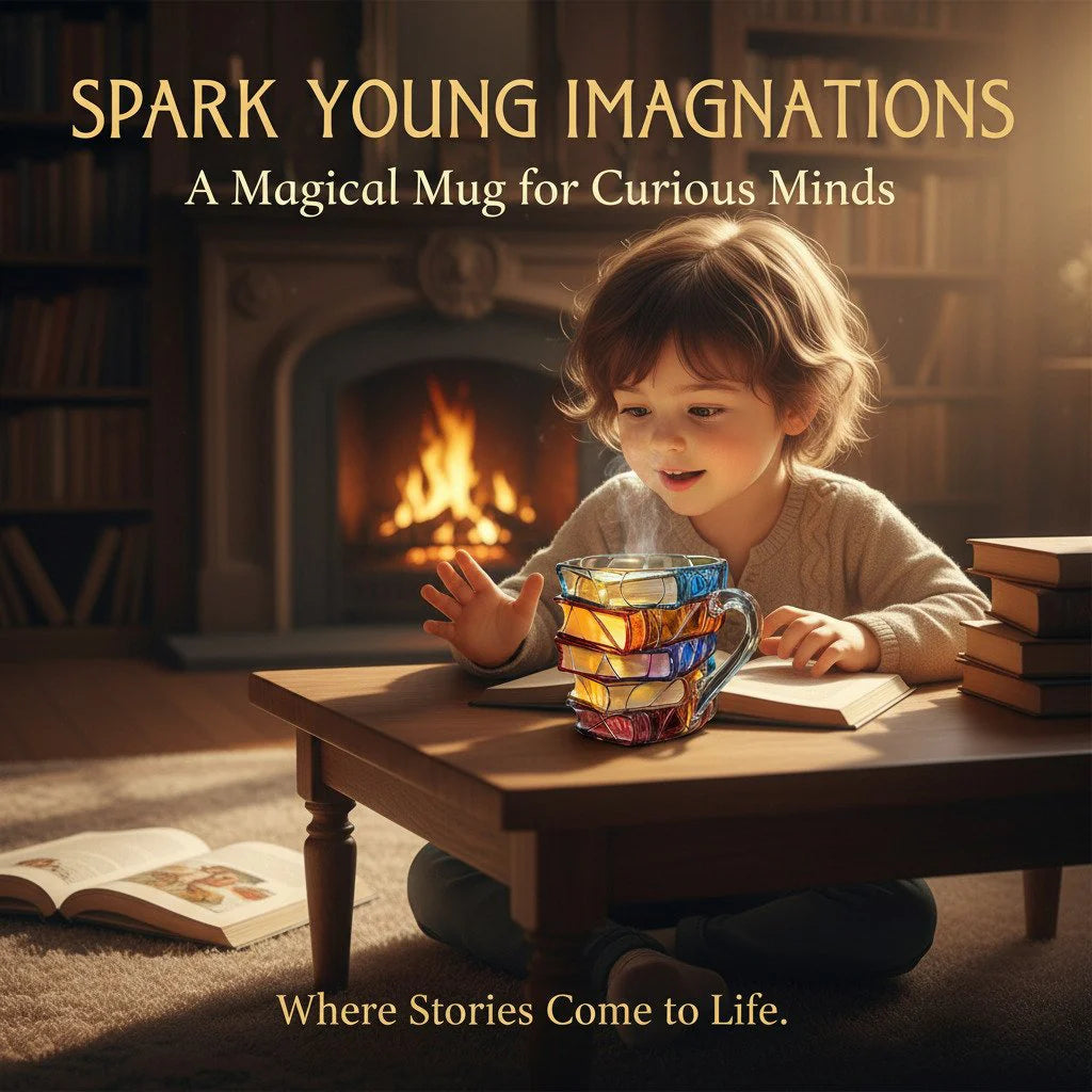 Kubek z witrażem Artisan Book Stack