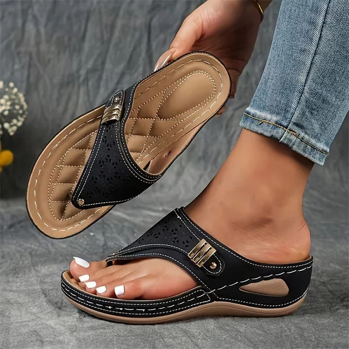 (🔥Letní speciál 50% sleva) Klasické letní dámské ortopedické sandály, které kombinují oporu a prodyšnost✅ Jsou chladivé a pohodlné na nošení ~ Chůze je snazší a pohodlnější.（副本）