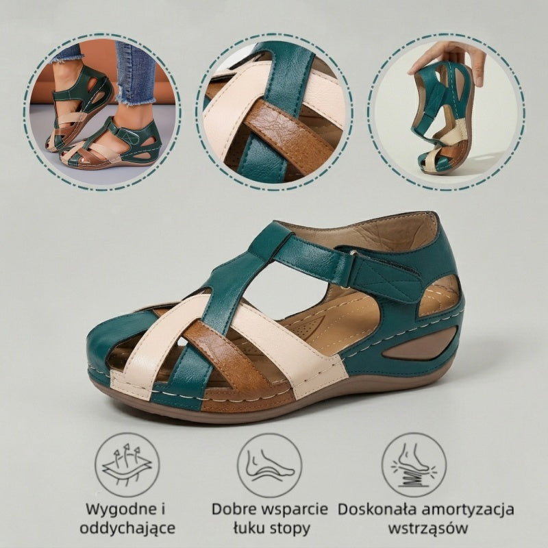 Ortopedická obuv SHELLSEN® 【🔥Dnes sleva 40 %🎁】Zbrusu nové evropské sandály✅ Široká špička | Zapínání na suchý zip | Odolná a protiskluzová podrážka | 🔴Vícebodová podpora klenby | Měkké a pohodlné