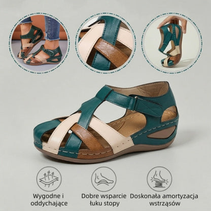 Ortopedická obuv SHELLSEN® 【🔥Dnes sleva 40 %🎁】Zbrusu nové evropské sandály✅ Široká špička | Zapínání na suchý zip | Odolná a protiskluzová podrážka | 🔴Vícebodová podpora klenby | Měkké a pohodlné