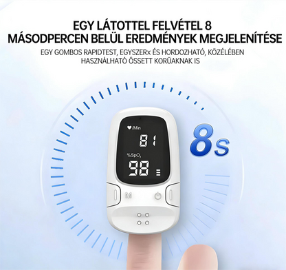 💓 Búcsút inthet a fájdalmas tűszúrásoknak! Precíziós pulzoximéter 35–99% közötti széles mérési tartománnyal, amely egy pillantásra világos adatokat jelenít meg.🌟