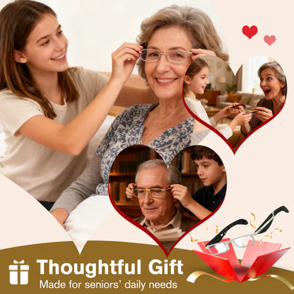 Összecsukható olvasószemüveg kék fény szűrővel és tokban