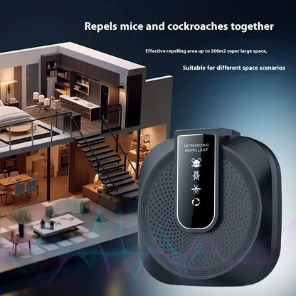 🐭 Ultrahangos egérriasztó! 360°-os lefedettség, vakfoltok nélkül – nem mérgező és csendes védelem az egész háztartás számára.