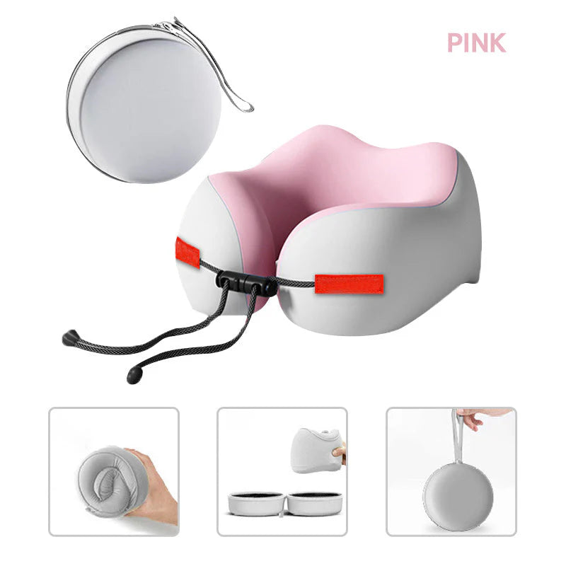 ✈️ Utazási Nyakpárna: Memóriahab + 360° Támogatás