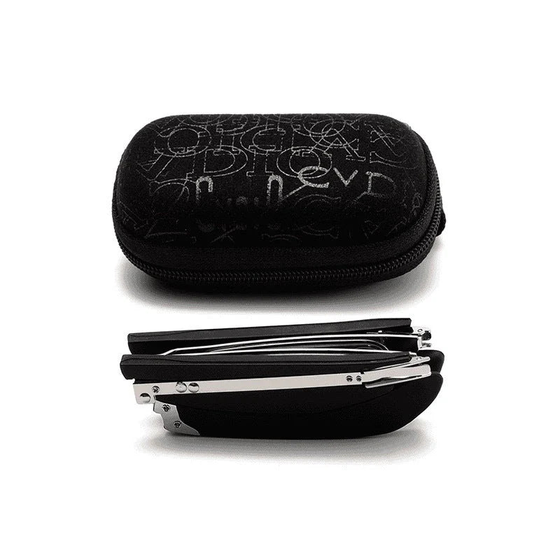 Összecsukható olvasószemüveg kék fény szűrővel és tokban