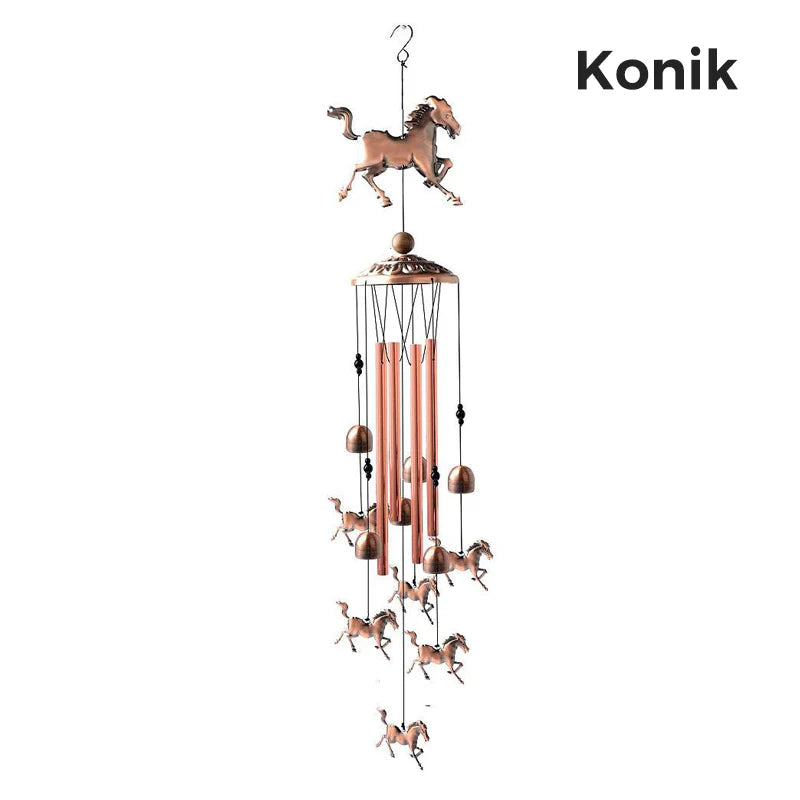 🔔 Handmade Copper Animal Wind Chime: Lucky Symbol + Calming Sound! ✨