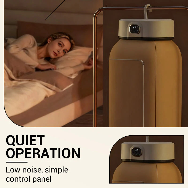 🌬️ Mini Összecsukható Szárító: 10kg Kapacitás + Baktériumtörlés! ✨