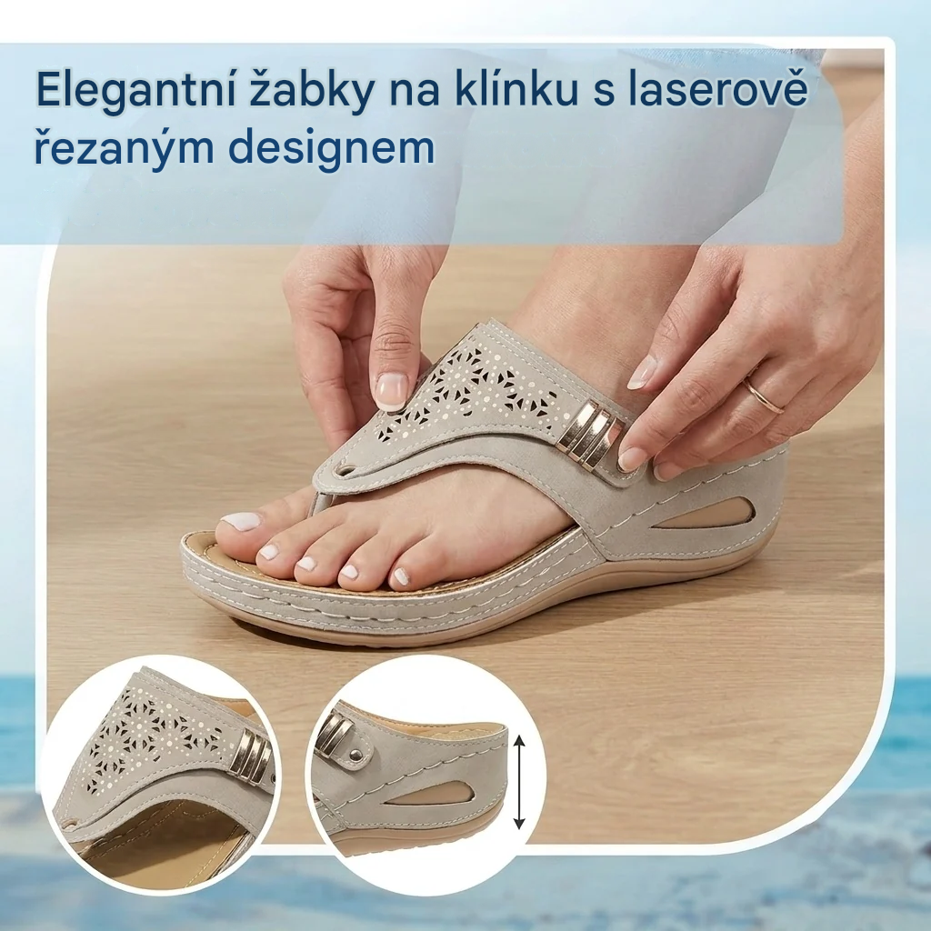 (🔥Letní speciál 50% sleva) Klasické letní dámské ortopedické sandály, které kombinují oporu a prodyšnost✅ Jsou chladivé a pohodlné na nošení ~ Chůze je snazší a pohodlnější.