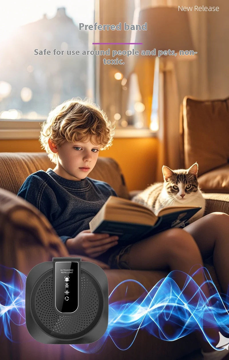 🐭 Ultrahangos egérriasztó! 360°-os lefedettség, vakfoltok nélkül – nem mérgező és csendes védelem az egész háztartás számára.