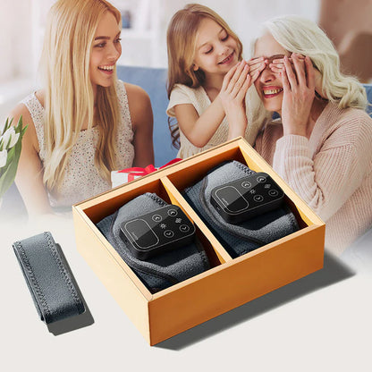 Fűtött térdmasszírozó – hőterápia + vibrációs masszázs + hosszú akkumulátor-élettartam