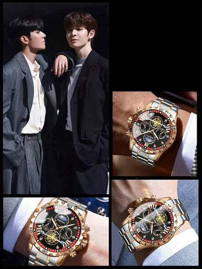 🌟 Mechanikus vízálló karóra: Zafírüveg + 30 méteres vízállóság, Minden alkalomra!