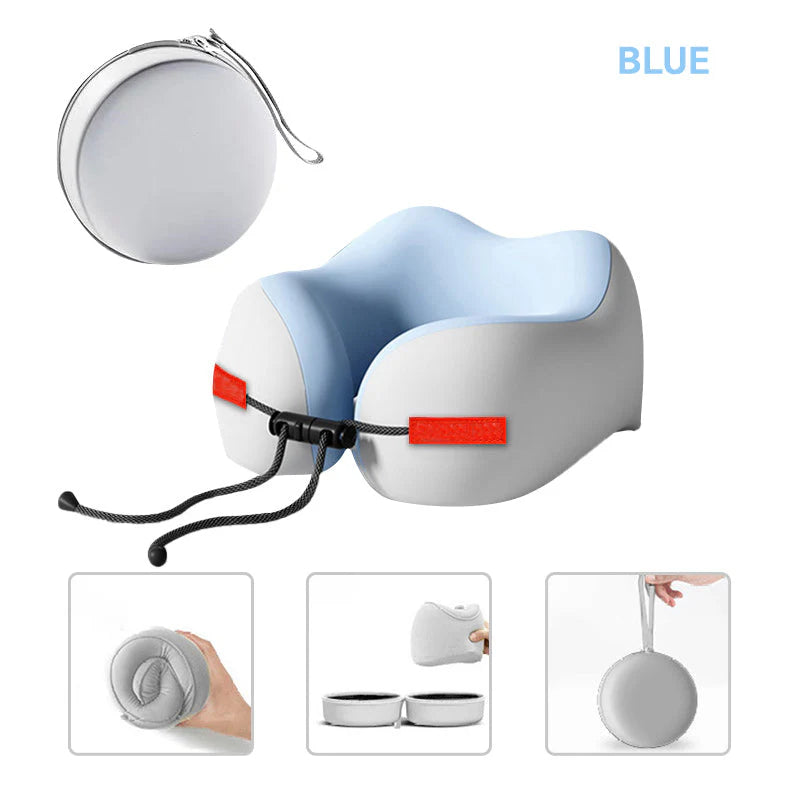 ✈️ Utazási Nyakpárna: Memóriahab + 360° Támogatás