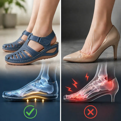 Ortopedické boty SHELLSEN® [🔥50% sleva🎁] Letní sandály | Prodyšný design | Chladivé a pohodlné | Ulevuje od bolesti nohou ✅