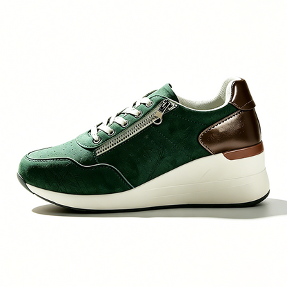 Ortopedická obuv Shellsen® 【🔥Dnešní speciál: 50% sleva🎁】 Pohodlná vycházková obuv - Zapínání na boční zip, vysoký podpatek, podpora klenby pro účinnou úlevu od bolesti chodidla, voděodolná a protiskluzová.