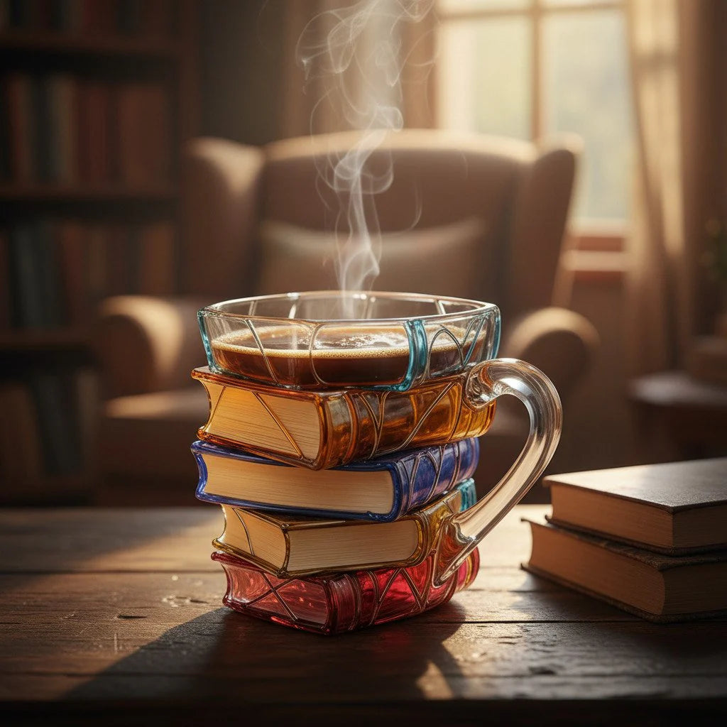 Kubek z witrażem Artisan Book Stack