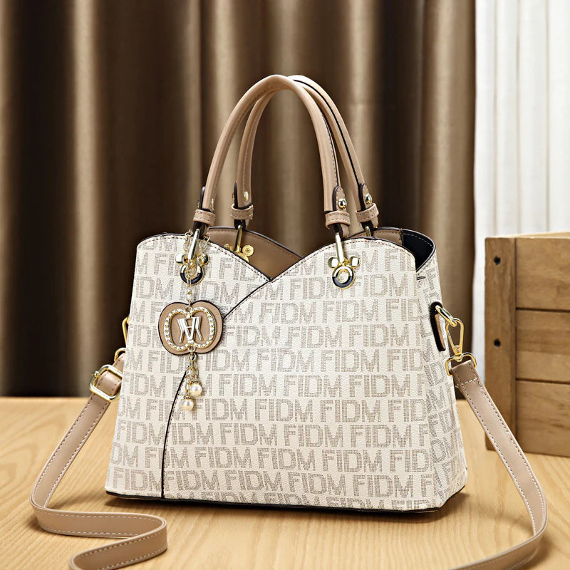 👜 Női Táska 2-in-1: Kézi + Válltáska – Monogramos Stílus! ✨