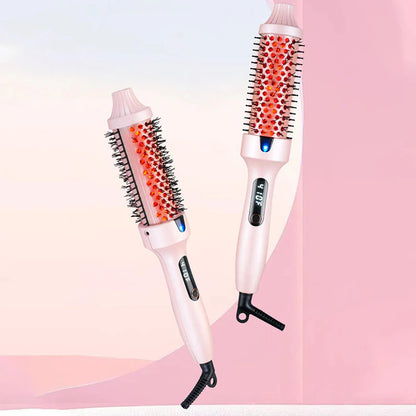 2 az 1-ben hajvasaló és hajsütővas – ionos, égésmentes formázó kefe gyors felmelegedéssel és állítható hőmérséklettel (minden hajtípushoz tökéletes)djustable Temperature (Perfect for All Hair Types)