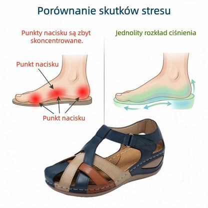 Ortopedická obuv SHELLSEN® 【🔥Dnes sleva 40 %🎁】Zbrusu nové evropské sandály✅ Široká špička | Zapínání na suchý zip | Odolná a protiskluzová podrážka | 🔴Vícebodová podpora klenby | Měkké a pohodlné