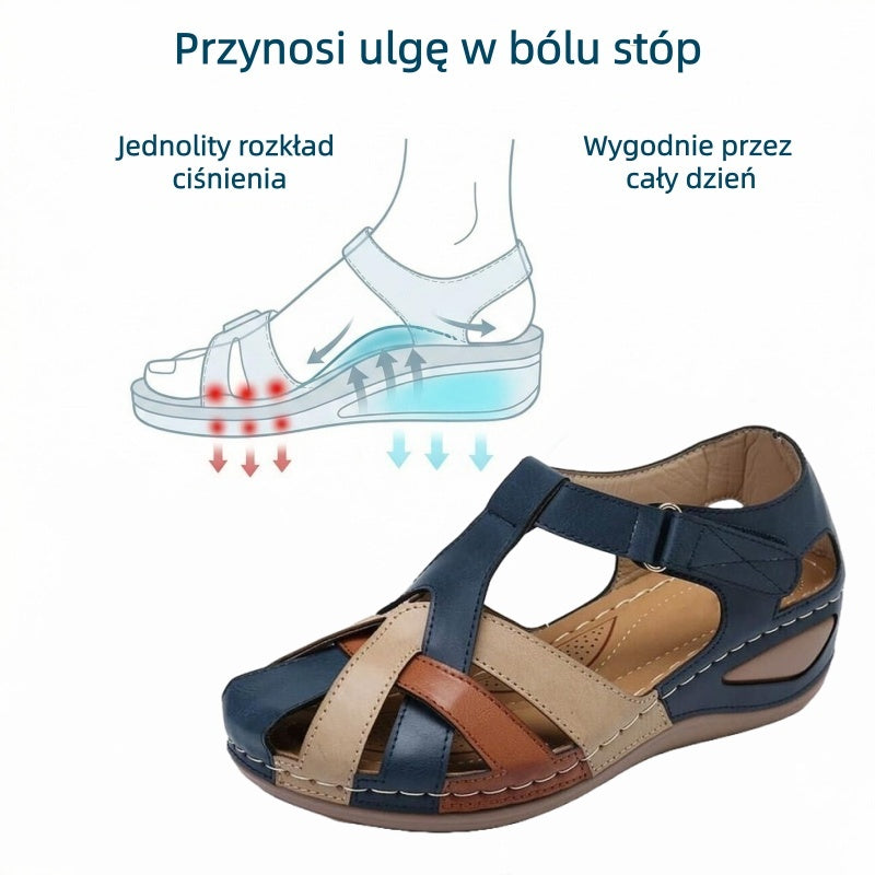 Ortopedická obuv SHELLSEN® 【🔥Dnes sleva 40 %🎁】Zbrusu nové evropské sandály✅ Široká špička | Zapínání na suchý zip | Odolná a protiskluzová podrážka | 🔴Vícebodová podpora klenby | Měkké a pohodlné