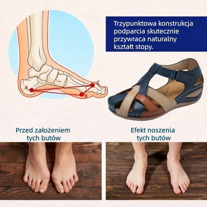 Ortopedická obuv SHELLSEN® 【🔥Dnes sleva 40 %🎁】Zbrusu nové evropské sandály✅ Široká špička | Zapínání na suchý zip | Odolná a protiskluzová podrážka | 🔴Vícebodová podpora klenby | Měkké a pohodlné