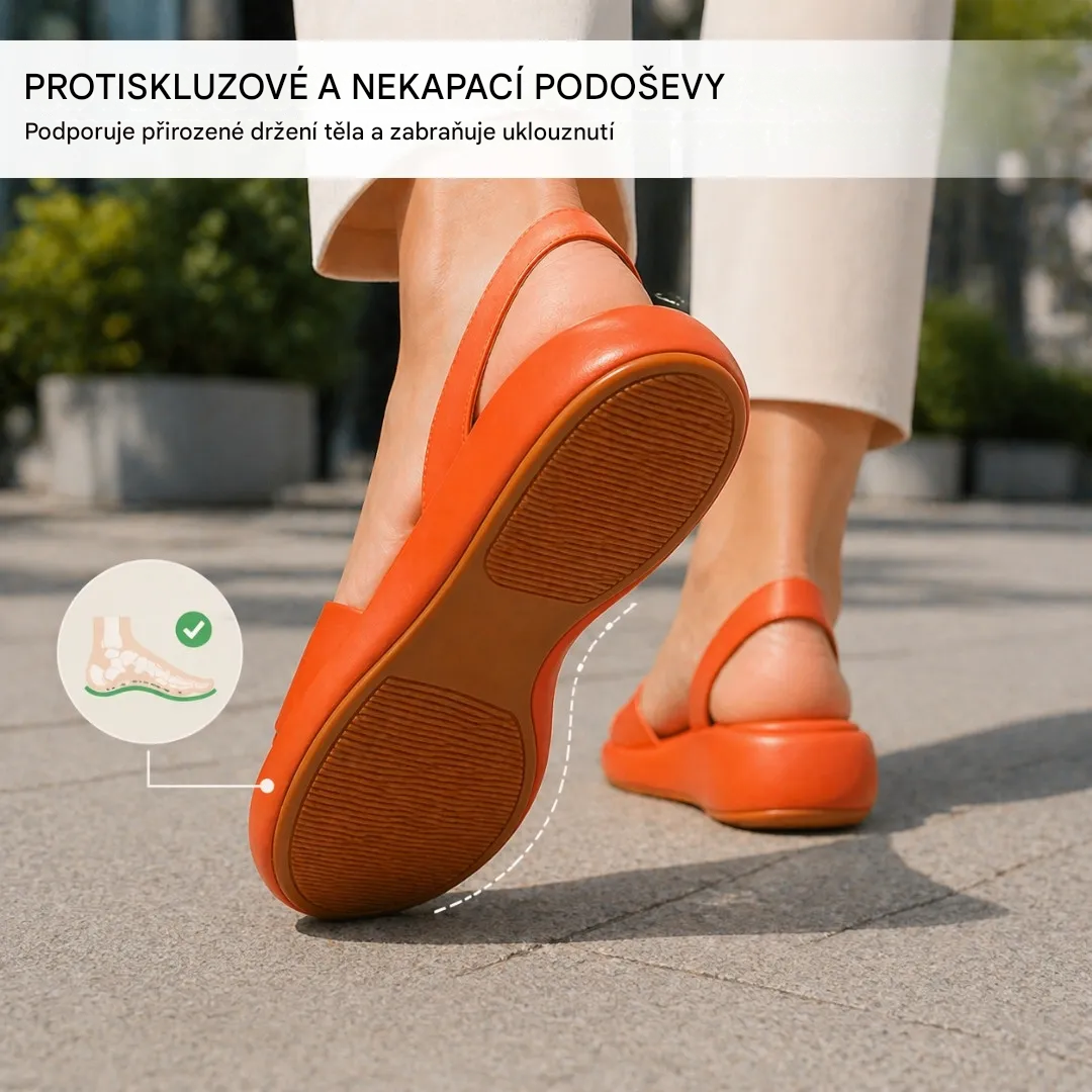 Ortopedická obuv SHELLSEN® 【🔥Dnes sleva 50 %🎁】 Nejžhavější sandály a žabky v Evropě👡 | Vhodné pro domácí i venkovní nošení | S páskem na zadní straně, který zabraňuje uklouznutí | Měkké a pohodlné | Perfektní volba pro letní procházky✅