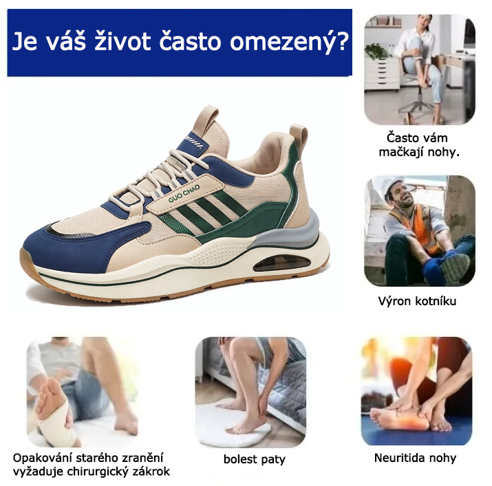 Ortopedická obuv SHELLSEN® [🔥Dnes za poloviční cenu! 🎁] Pohodlná vycházková obuv 👟 Podpora klenby | Účinně ulevuje od bolesti nohou, bolesti klenby a únavy nohou ✅