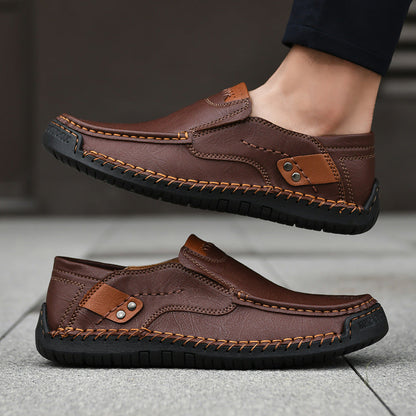Mocasines de Cuero Premium - Comodidad y Estilo-Diseño ergonómico con soporte de arco, impermeables y antideslizantes. 🔥 ¡50% de descuento por tiempo limitado!