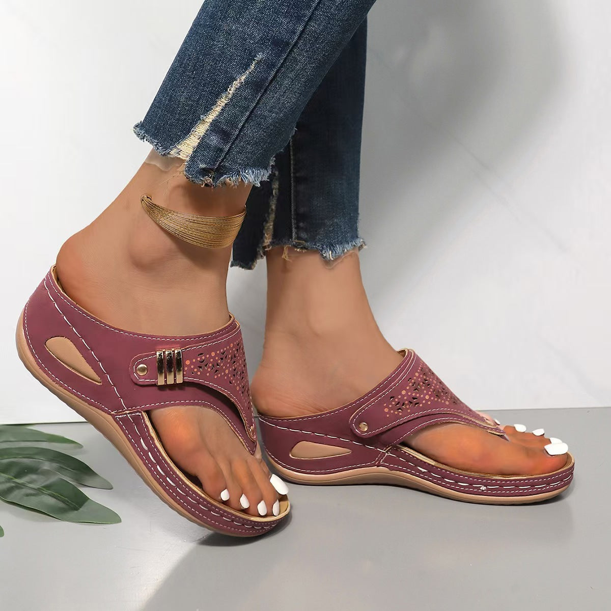 ⏰ ¡Último día! ¡50 % de descuento! ¡No te lo pierdas! ✅️ Sandalias cómodas con soporte para el arco del pie: alivian el dolor de pies y cuentan con un diseño ergonómico.