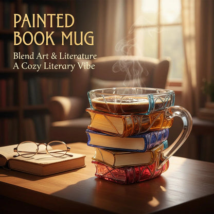 Kubek z witrażem Artisan Book Stack