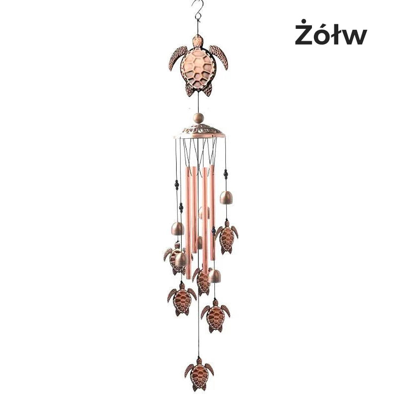 🔔 Handmade Copper Animal Wind Chime: Lucky Symbol + Calming Sound! ✨