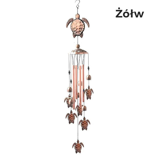 🔔 Handmade Copper Animal Wind Chime: Lucky Symbol + Calming Sound! ✨