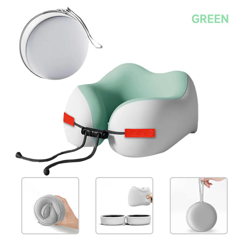 ✈️ Utazási Nyakpárna: Memóriahab + 360° Támogatás