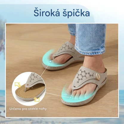 (🔥Letní speciál 50% sleva) Klasické letní dámské ortopedické sandály, které kombinují oporu a prodyšnost✅ Jsou chladivé a pohodlné na nošení ~ Chůze je snazší a pohodlnější.