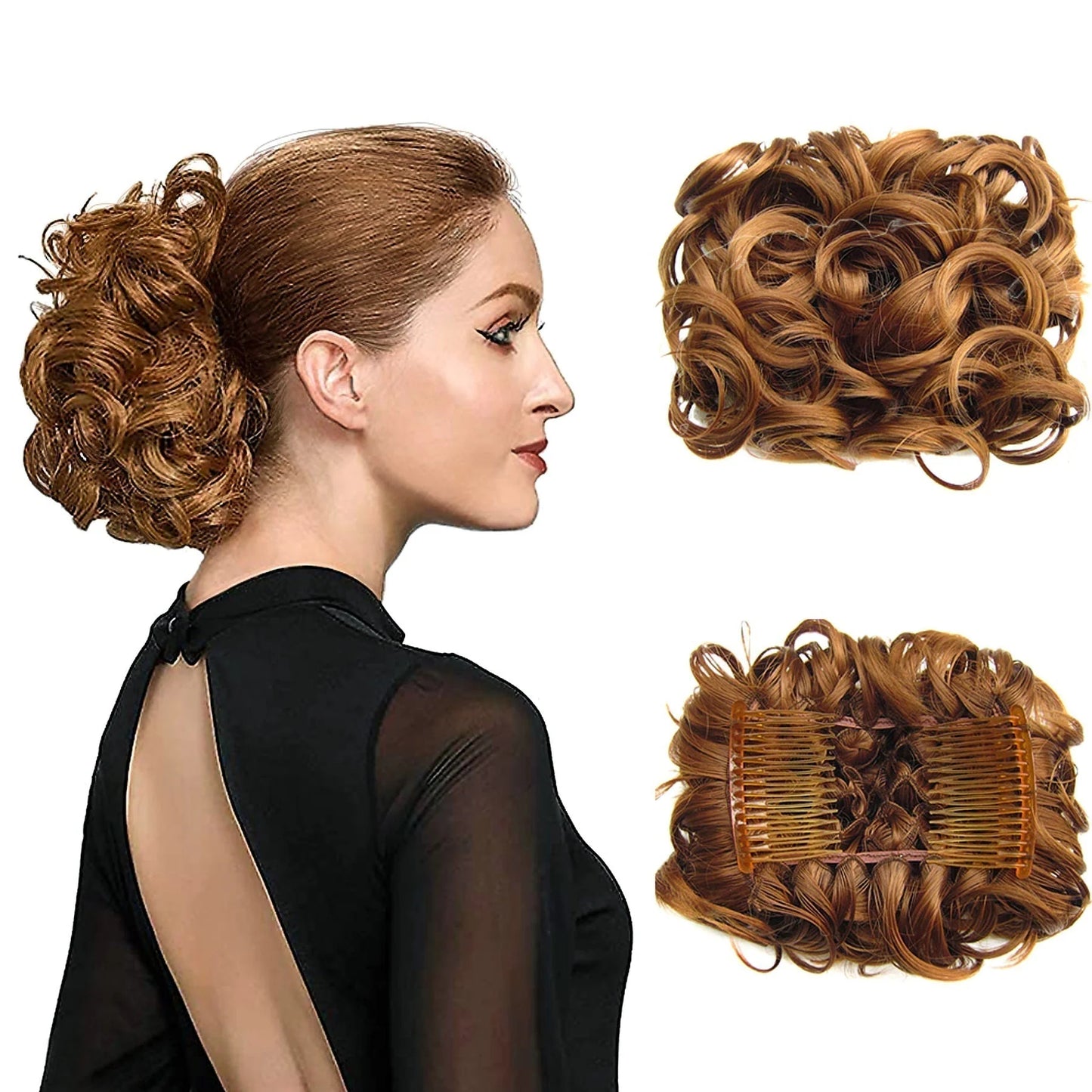 Rövid, kócos, göndör konty póthajjal