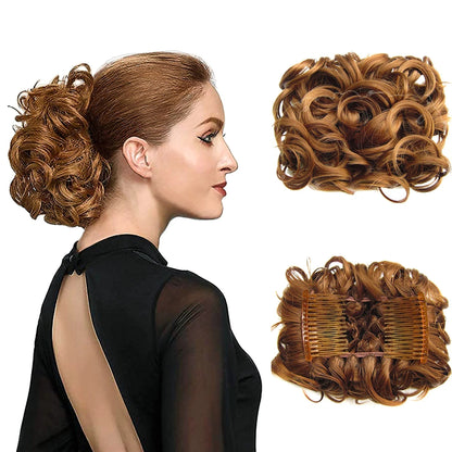 Rövid, kócos, göndör konty póthajjal