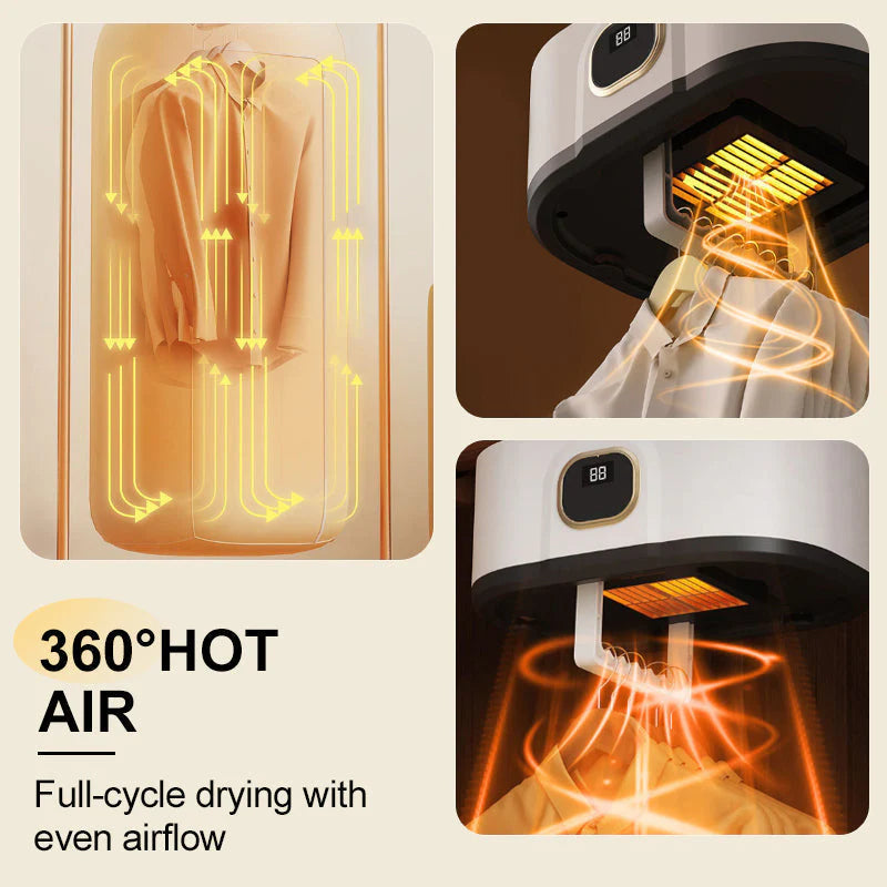 🌬️ Mini Összecsukható Szárító: 10kg Kapacitás + Baktériumtörlés! ✨