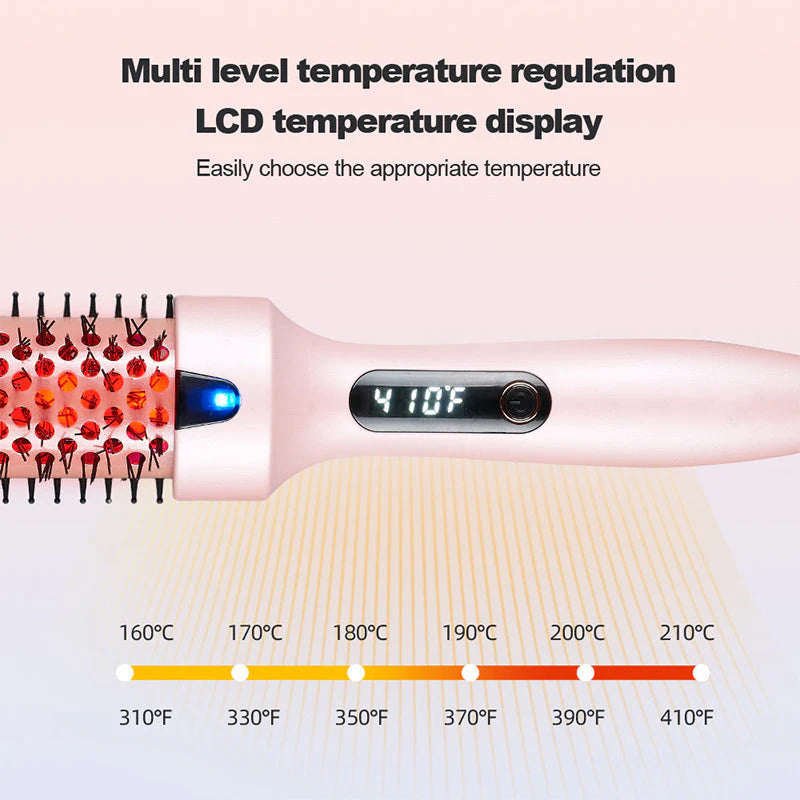 2 az 1-ben hajvasaló és hajsütővas – ionos, égésmentes formázó kefe gyors felmelegedéssel és állítható hőmérséklettel (minden hajtípushoz tökéletes)djustable Temperature (Perfect for All Hair Types)