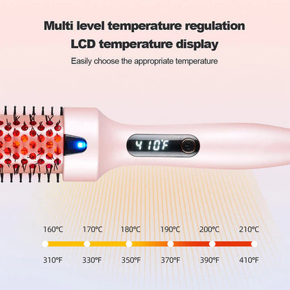 2 az 1-ben hajvasaló és hajsütővas – ionos, égésmentes formázó kefe gyors felmelegedéssel és állítható hőmérséklettel (minden hajtípushoz tökéletes)djustable Temperature (Perfect for All Hair Types)