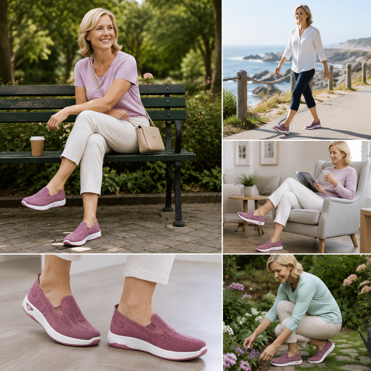 Ortopedická obuv SHELLSEN® [🔥50% sleva🎁] Nazouvací turistická obuv Flyknit | Chladivá a prodyšná | Měkká a pohodlná | Ulevuje od bolesti nohou